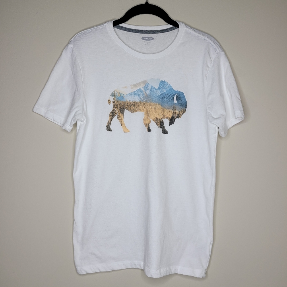 Old Navy men's buffalo t shirt size small - Picture 2 of 6